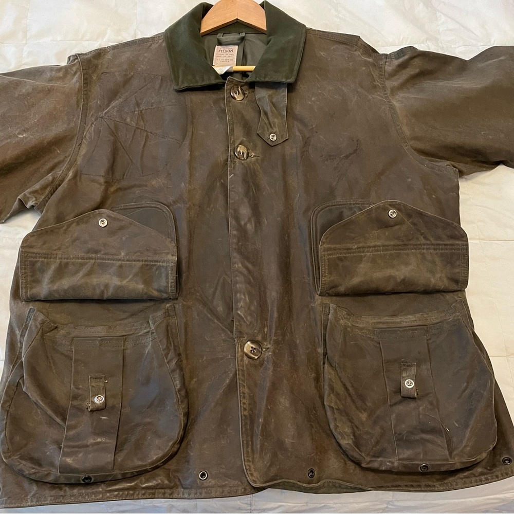 Filson 435 Oil Cloth Wax Cotton Waterfowl Jacket XL
